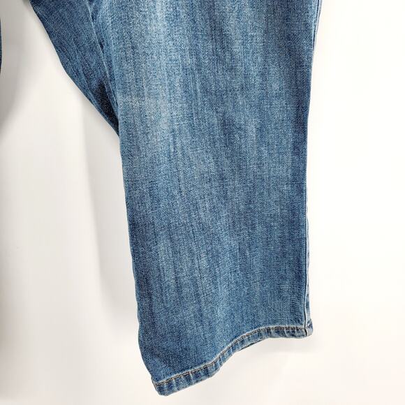 Eddie Bauer Blue Curvy Cropped Jeans Cotton Spandex Blend Women's Plus Size 20 - Picture 4 of 9